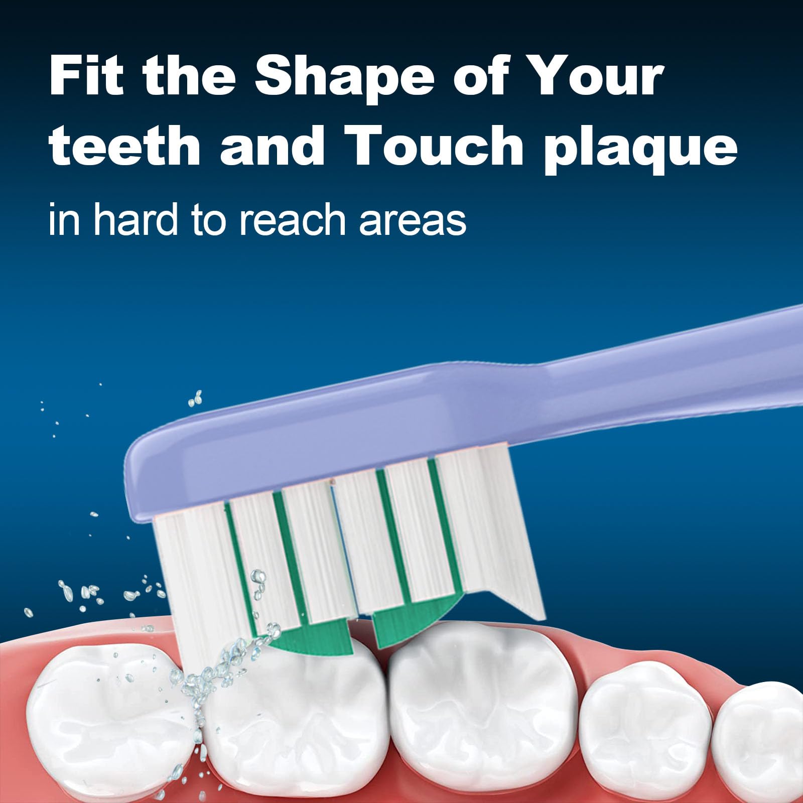 Cabezales de repuesto para cepillo de dientes, paquete de 10 unidades para AquaSonic Icon | Cabezal de cepillo de dientes eléctrico 5Lilac 5Blush