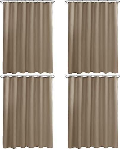 Miniatura 24 de Nasitos Paquete de 2 forros de cortina de ducha, 36 pulgadas de ancho x 72 pulgadas de alto, de tela lavable y resistente al agua, para cabinas