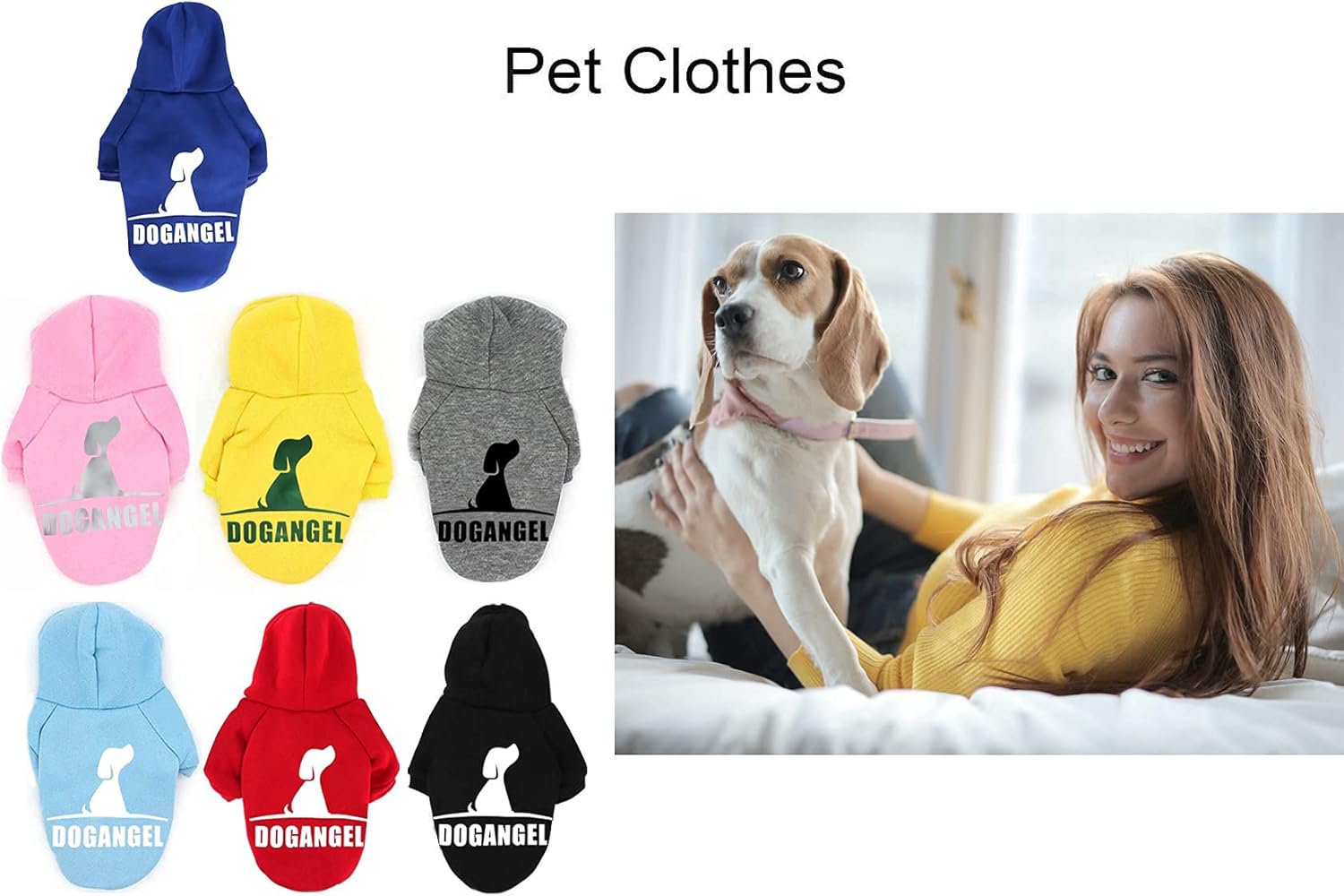 QiCheng&LYS Dog Hoodies Clothes,Pet Puppy Cat Cute Cotton Warm Hoodies Coat Sweater (L, Grey/Blue) - Image 4