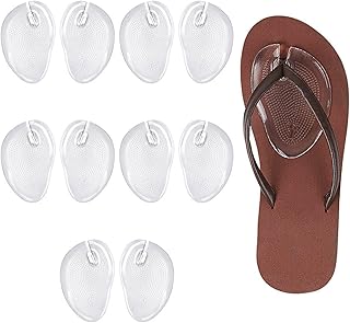 5 Pairs Flip Flop Pads, Gel Cushion for Sandals Slippers, Anti-Skid Forefoot Pads Smooth for Men and Women