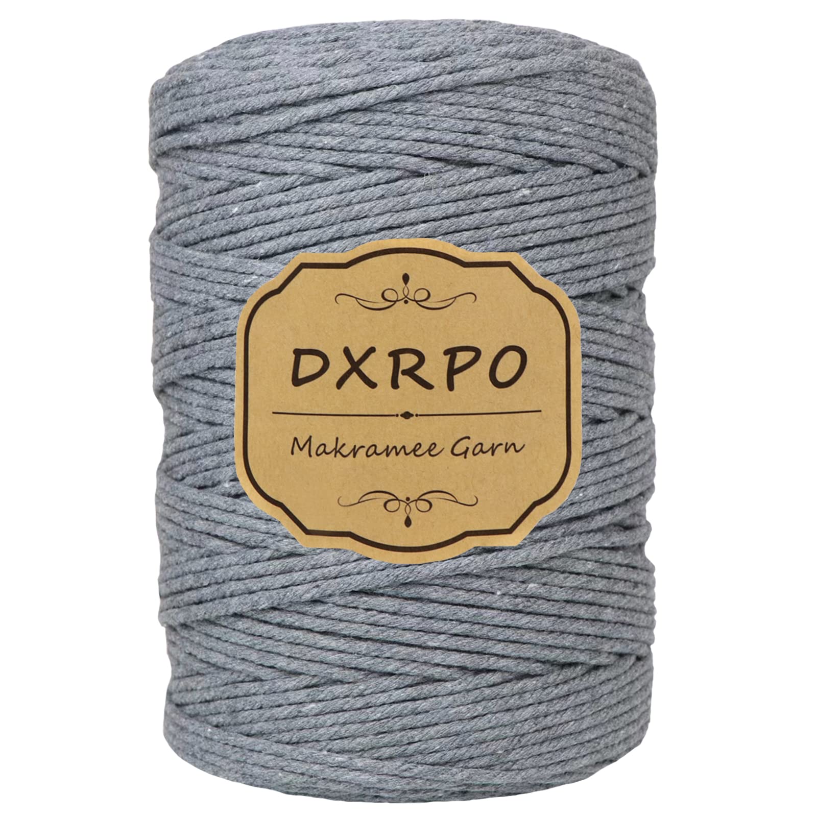 DXRPO Makramee Garn,Baumwollgarn Makramee, Macrame Cord für DIY Makramee Wandbehang, Makramee Blumenampel, Weihnachten Deko, Geschenke für Gute Freunde, Pflanze Aufhänger Boho Deko