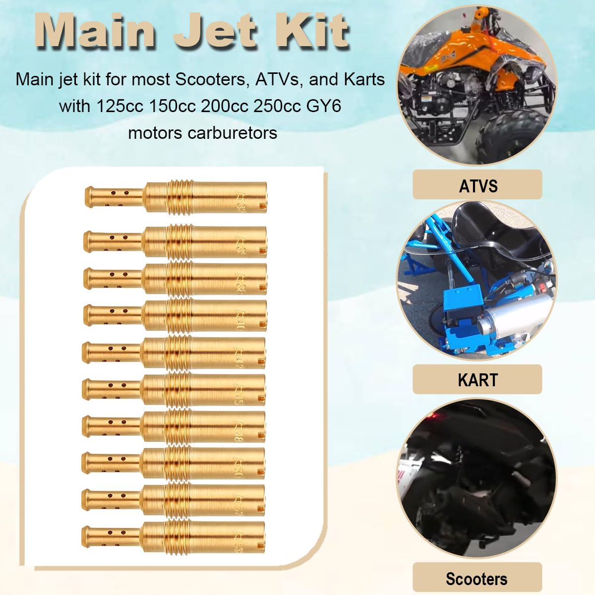 Kit 20 Gicleurs Carburateur Pour PWK Keihin OKO - 10 Gicleurs Principaux (100 à 140) + 10 Gicleurs Pilotes (32 à 55)