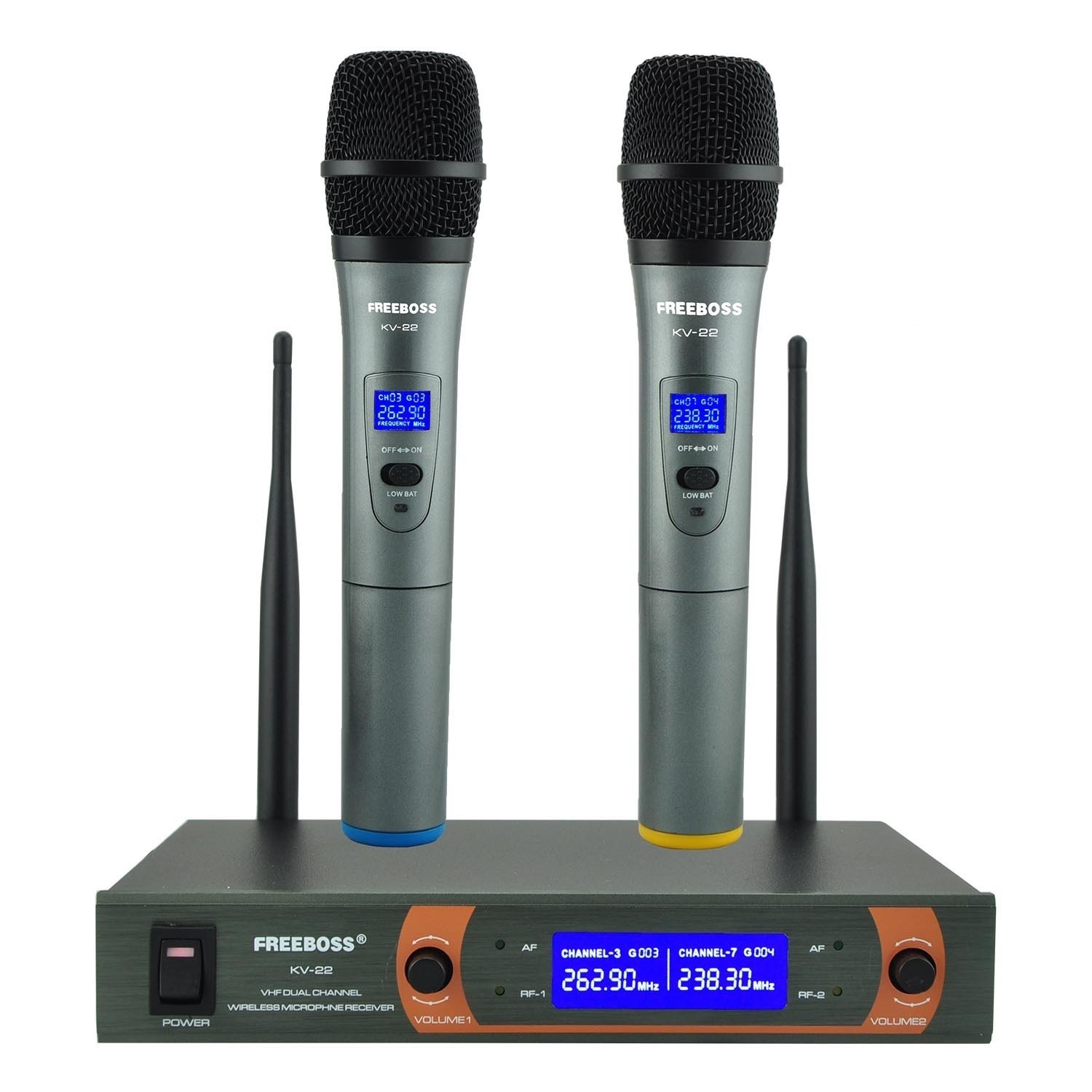 Freeboss Kv 22 Vhf Dual Way Handheld Cordless Microphone 262