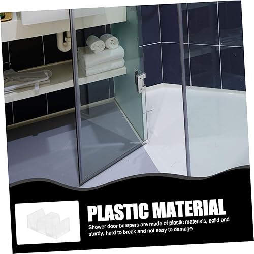 Miniatura 7 de DOITOOL Bloques de ducha, 10 piezas de plástico para puerta de ducha, guía inferior para puerta corredera, almohadilla de cuero, accesorios de