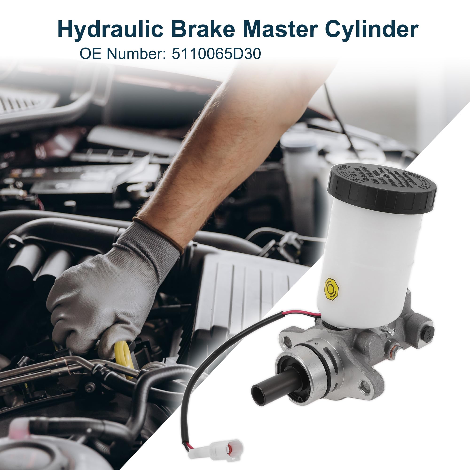 Maître-Cylindre De Frein Pour Suzuki Grand Vitara 1998-2005 Durable No.5110065D30 Compartiment Moteur Maître-Cylindre Hydraulique Avec Réservoir 1 Pièce