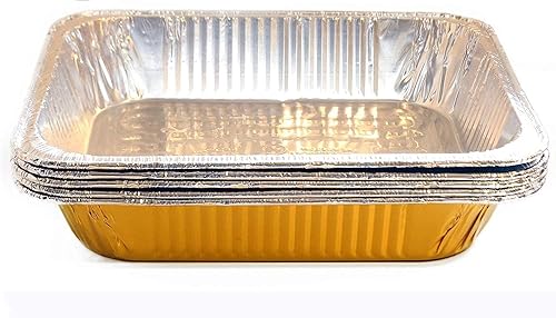 Miniatura 21 de Tiger Chef Bandejas Desechables de Papel de Aluminio Rosa de Tamaño Medio para Mesa de Vapor para Hornear, 12.75in x 10.38in x 2.5in de Profundidad,