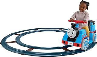 Power Wheels Thomas & Friends Ride-On Train, Thomas with Track, Battery-Powered Toddler Toy for Indoor Play Ages 1+ Years (Amazon Exclusive), Large, Multi