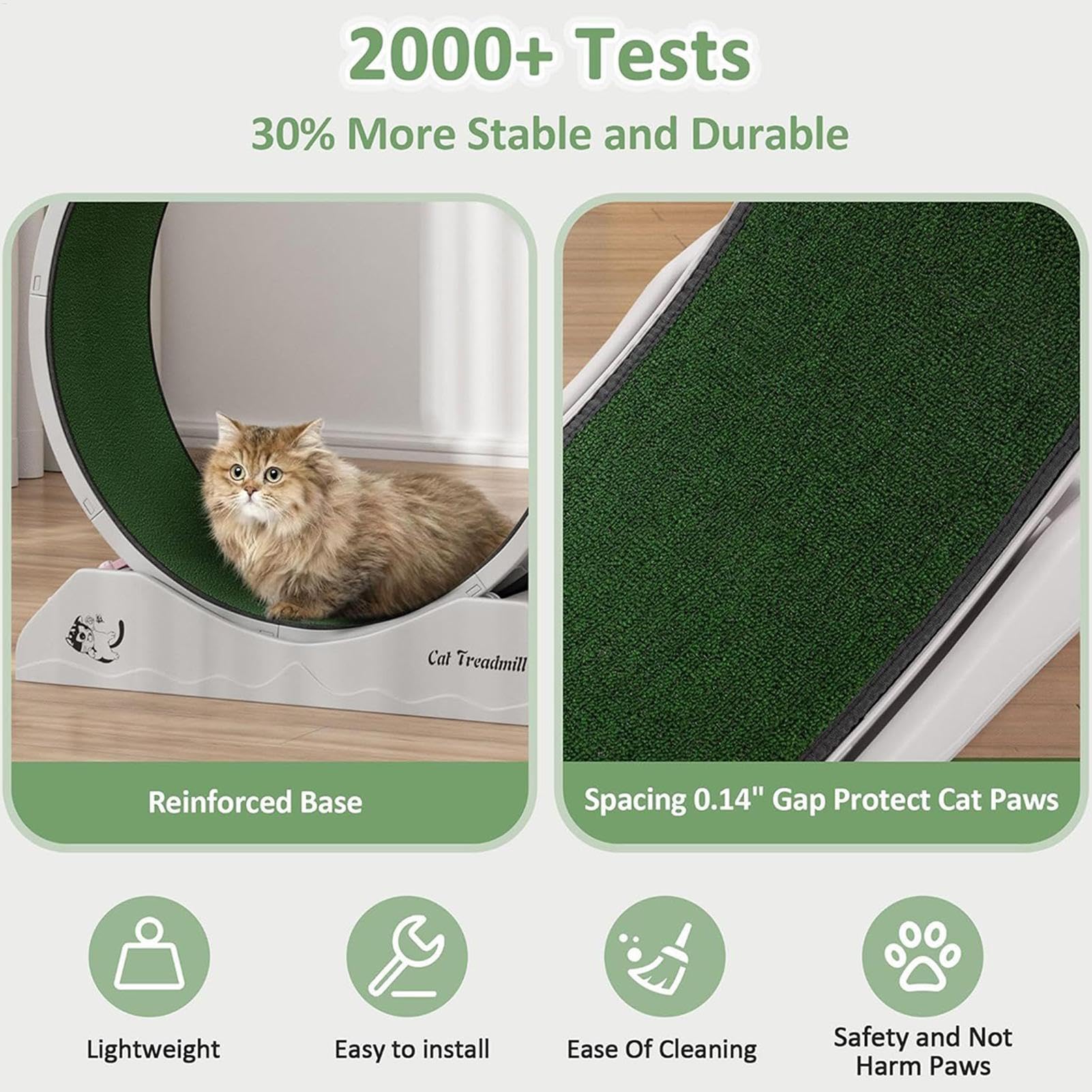 Rueda para Gatos Ejercicio Interactivo Ergonómico Silencioso Antideslizante | Equipo Fitness para Gatitos Rueda De Correr Silenciosa Para Gatos, Juguete Interactivo Interior Y Exterior