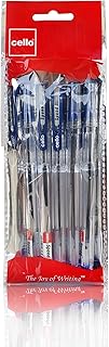 Cello Speed Ball Pen 0.7mm 5Pcs Blue | Pens for Students, Office Use, Writing and Exams | Best Pen Set