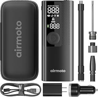Airmoto Tire Inflator with Power Kit and Carrying Case Bundle Deal