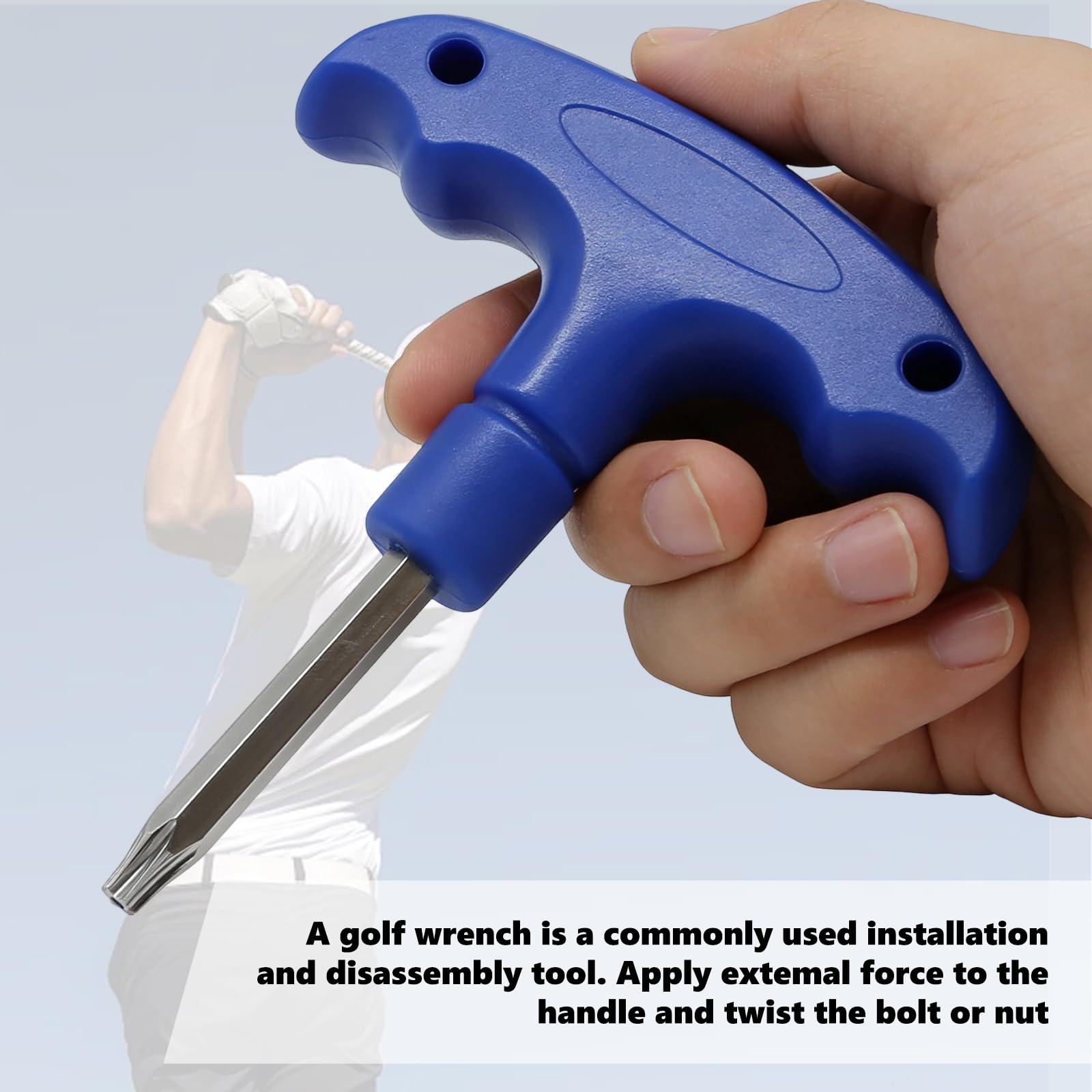 Llave de Golf Ajustable, Herramienta Adaptador de Torque para Driver y Fairway, Azul
