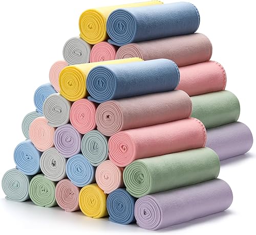 Miniatura 17 de 20 piezas de mantas de forro polar gris a granel de 50 x 60, juego de mantas suaves y ligeras para cama, sofá, sofá cama, mantas acogedoras a granel