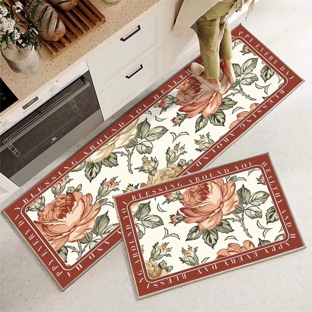 Tapis de salon 250x300CM rose avec motif floral frais pour grand espace