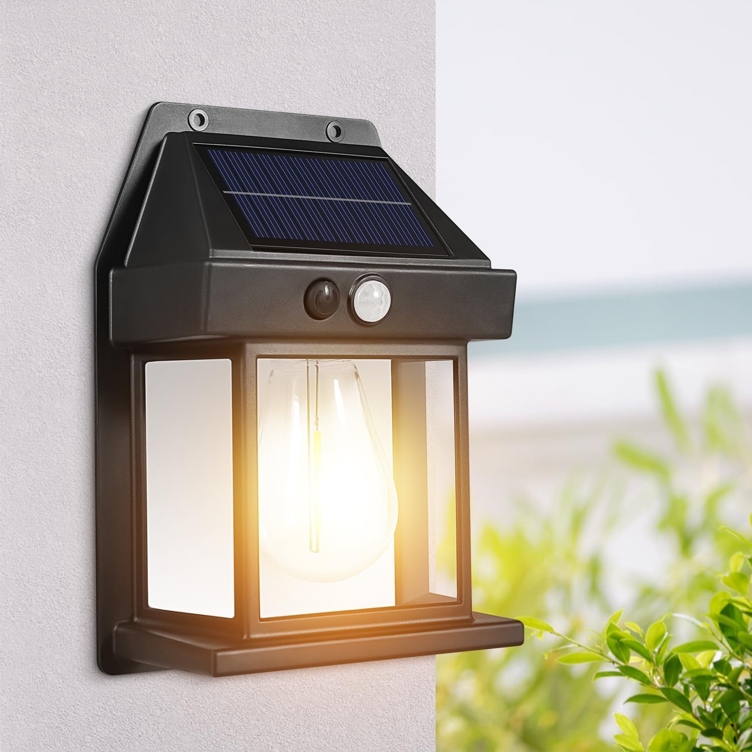 LITVERSE Solar Lights Outdoor, Wall Sconce Motion Sensor, 3 Lighting Modes Waterproof Solar Security Wall Lantern Light Fixtures for Garden Yard Patio Fence Outside Decorative (B0CWF8GWD2) Amazon Price History, Amazon Price Tracker