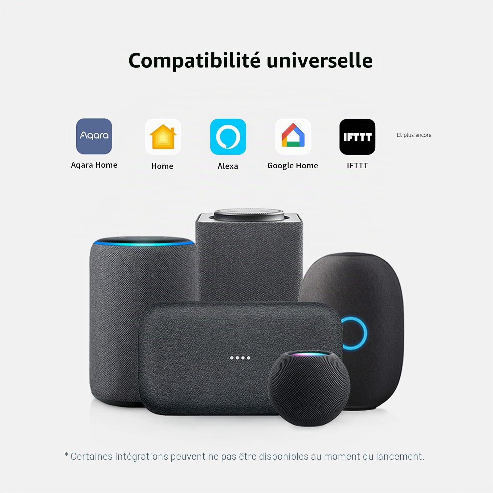 Aqara Interrupteur Mural Intelligent H1 EU (Un seul bouton, Sans neutre), NÉCESSITE AQARA HUB, de l'Interrupteur à Télécommande, est Compatible avec Alexa, HomeKit, Google Assistant, IFTTT
