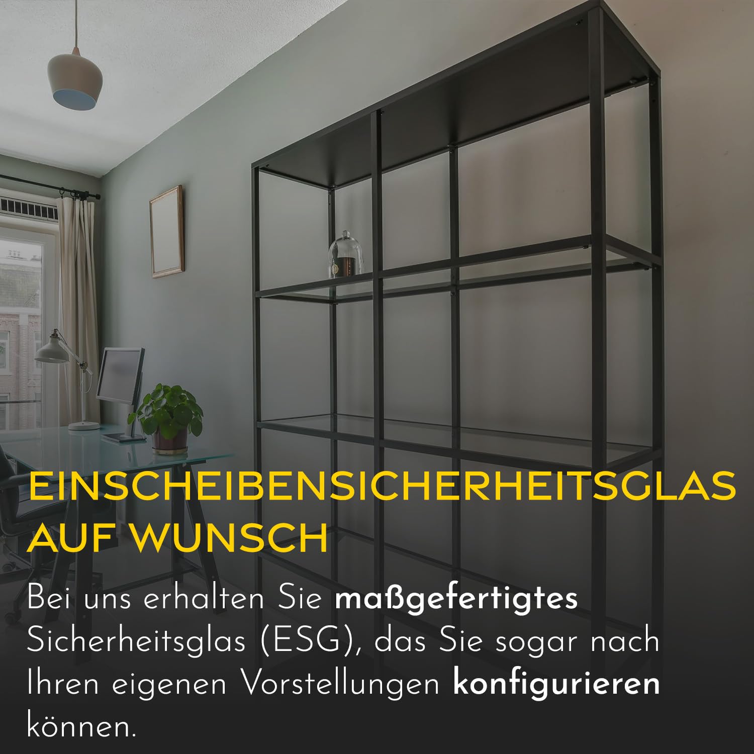 ESG Tischplatte nach Maß – Individuell Anpassbare Glasplatte – klar – 6 mm – Tischplatte, Glasplatte Küche - Sicherheitsglas nach Maß für Tischplatten, Möbelauflagen – Made in Germany