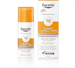 EUCERIN Protetor Solar Facial Antimanchas Com Cor FPS70 50ml, Pigment Control, Proteção UVA, UVB e Luz Visível, Thiamidol