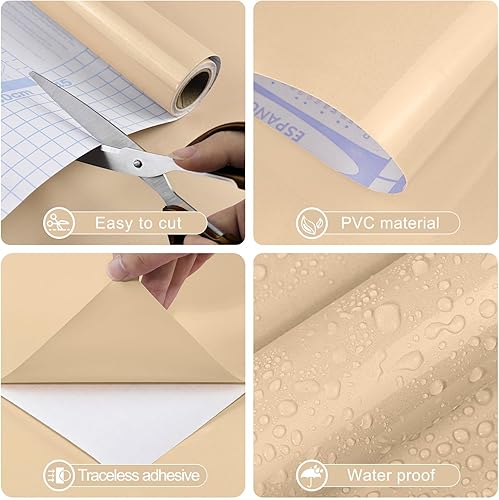 Vista 75 de Amiya Papel adhesivo azul brillante brillante autoadhesivo para encimeras, muebles, armarios, impermeable, extraíble, fácil de aplicar, envoltura