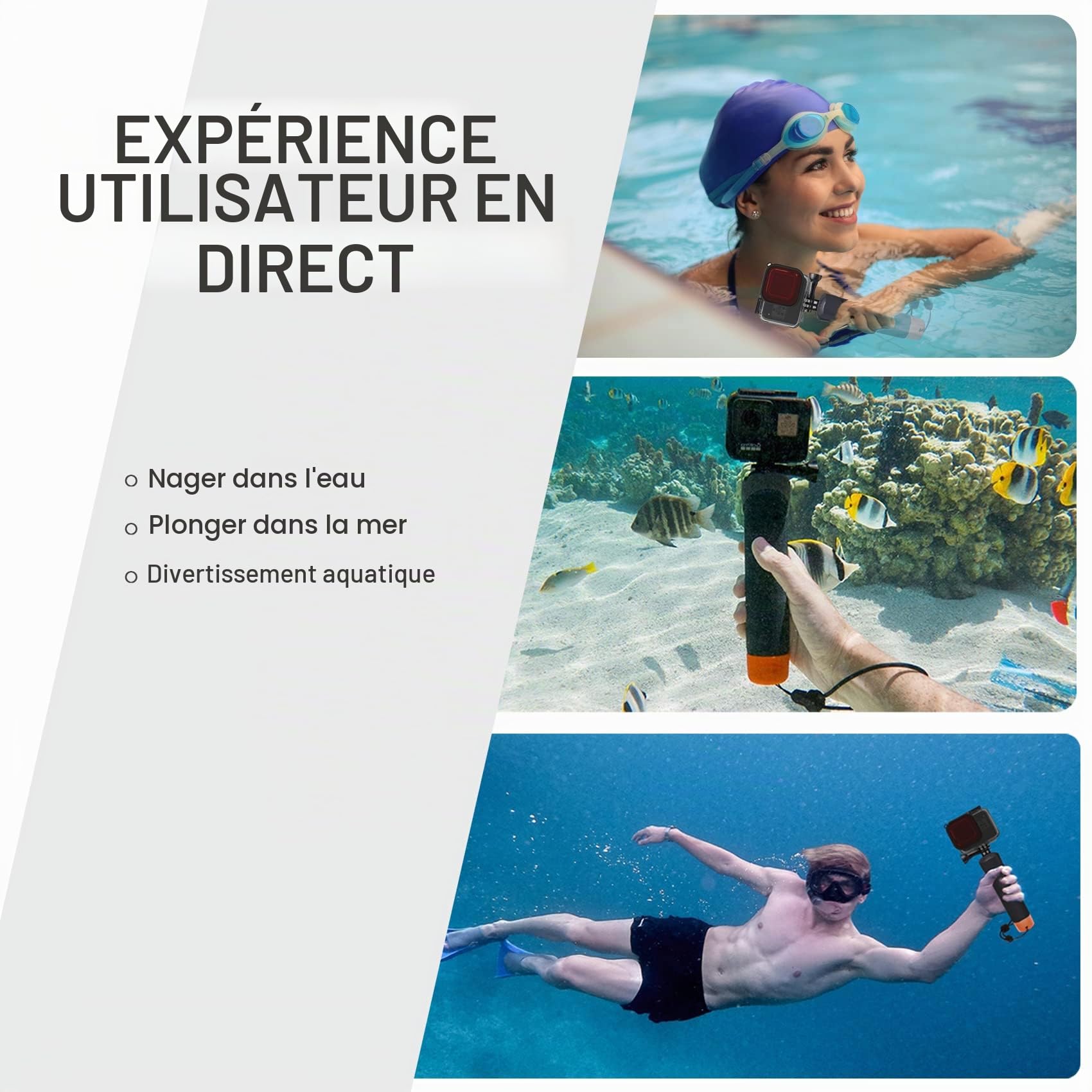 FitStill Boîtier étanche avec interface magnétique compatible DJI Osmo Action 5 Pro Action 4 Action 3
