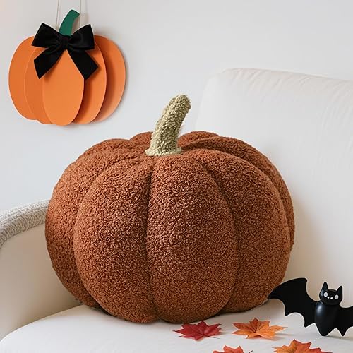 Almohada de calabaza, almohadas de Halloween, almohadas decorativas de Halloween, decoraciones de otoño 3D para el hogar, almohadas decorativas para