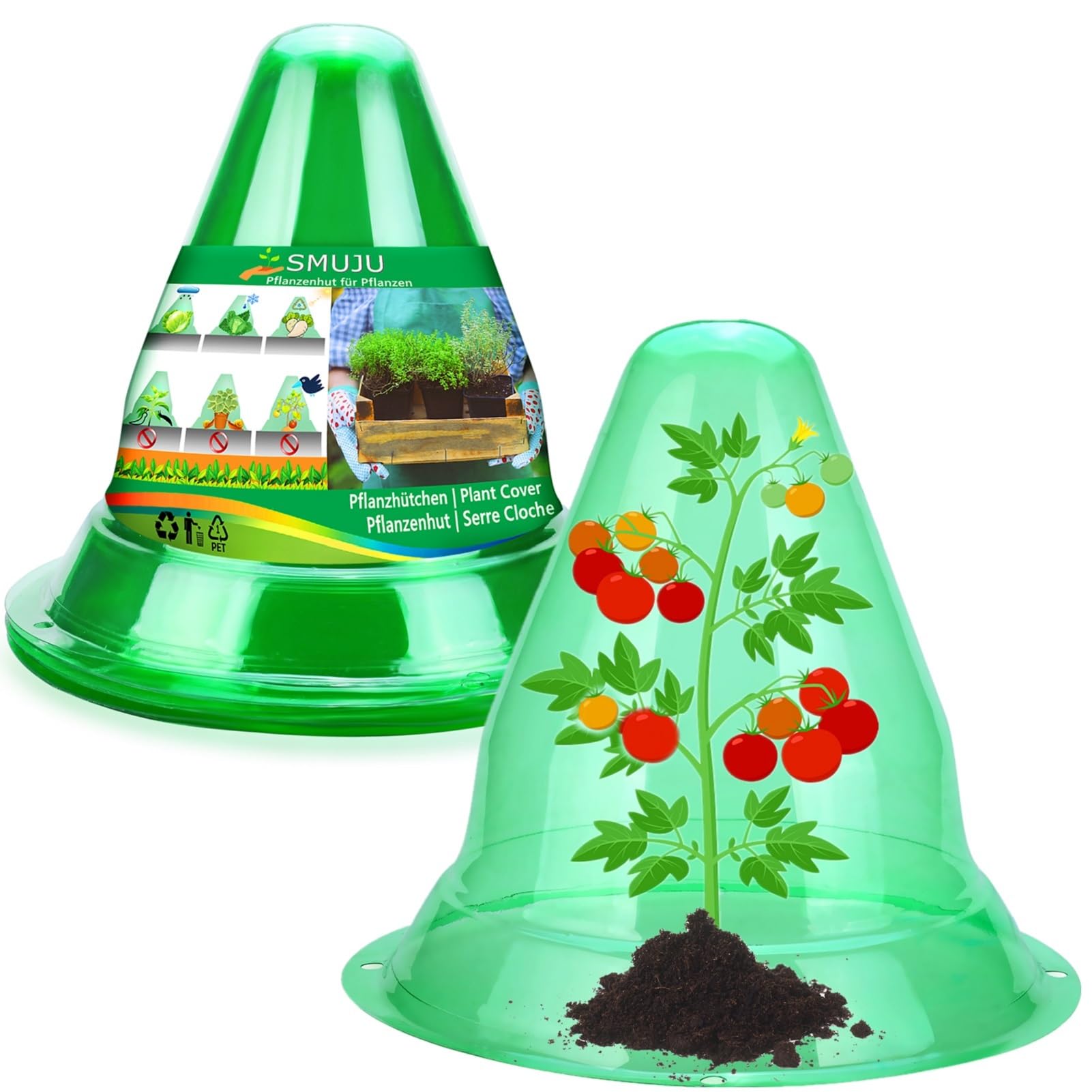20 pièces grandes cloches pour plantes réutilisables, protecteurs de jardin contre les animaux