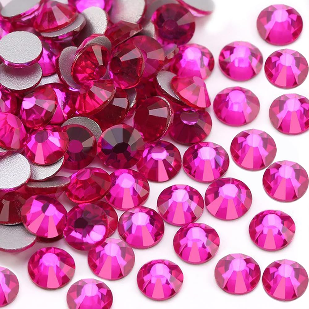 Jollin Crystal Flatback Rhinestones Gems for Crafts 7.2mm SS34, Peach
