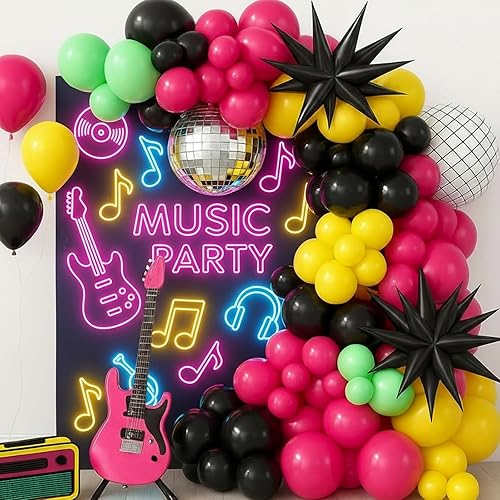 Miniatura 3 de Kit de guirnalda de arco de globos de margaritas con globos de aluminio, decoración de fiesta rosa, verde y amarillo para cumpleaños de niñas
