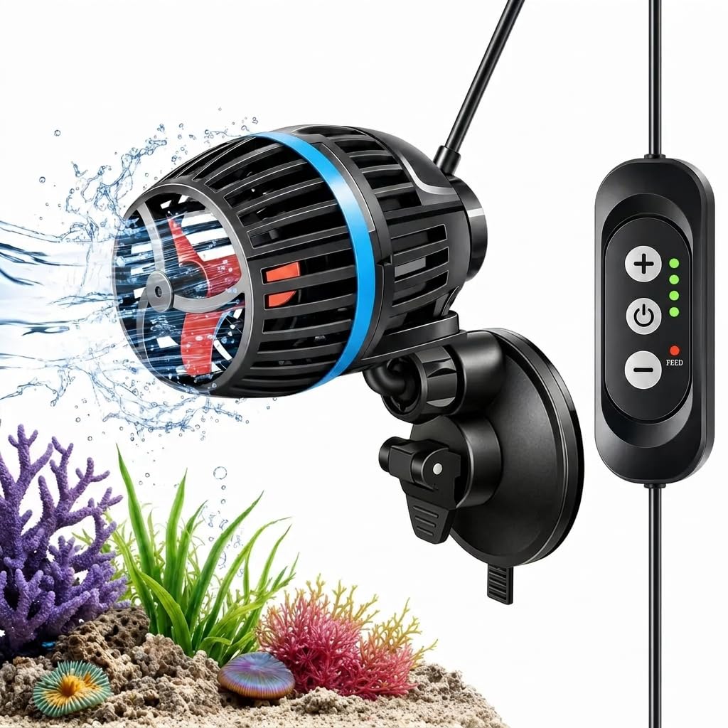 Aquarium Wave Maker Pump, 20W 360° Rotating Fish Tank Circulation Pump