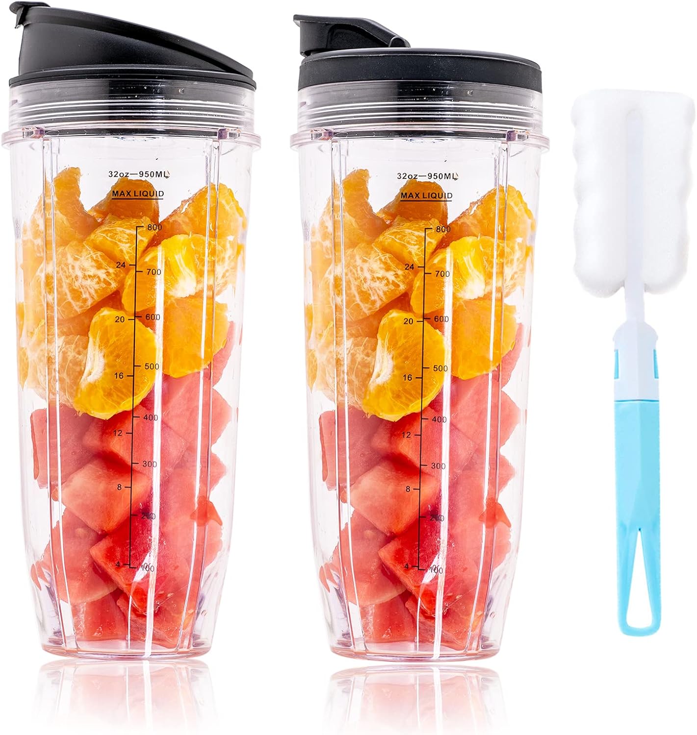 2 Pack 32 Oz Replacement Blender Cup with Sip & Seal Lid for Ninja BL450