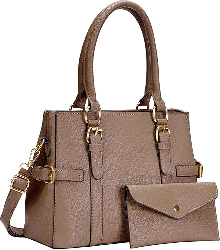 Bolsos de mano de cuero de moda para mujer, bolso de hombro, asa superior, bolso de otoño Gris