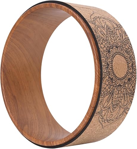 Rueda de yoga de goma sintética de alta densidad para estiramiento y flexibilidad para ayudar a dolores de espalda y tensión, desgarro, diseño de