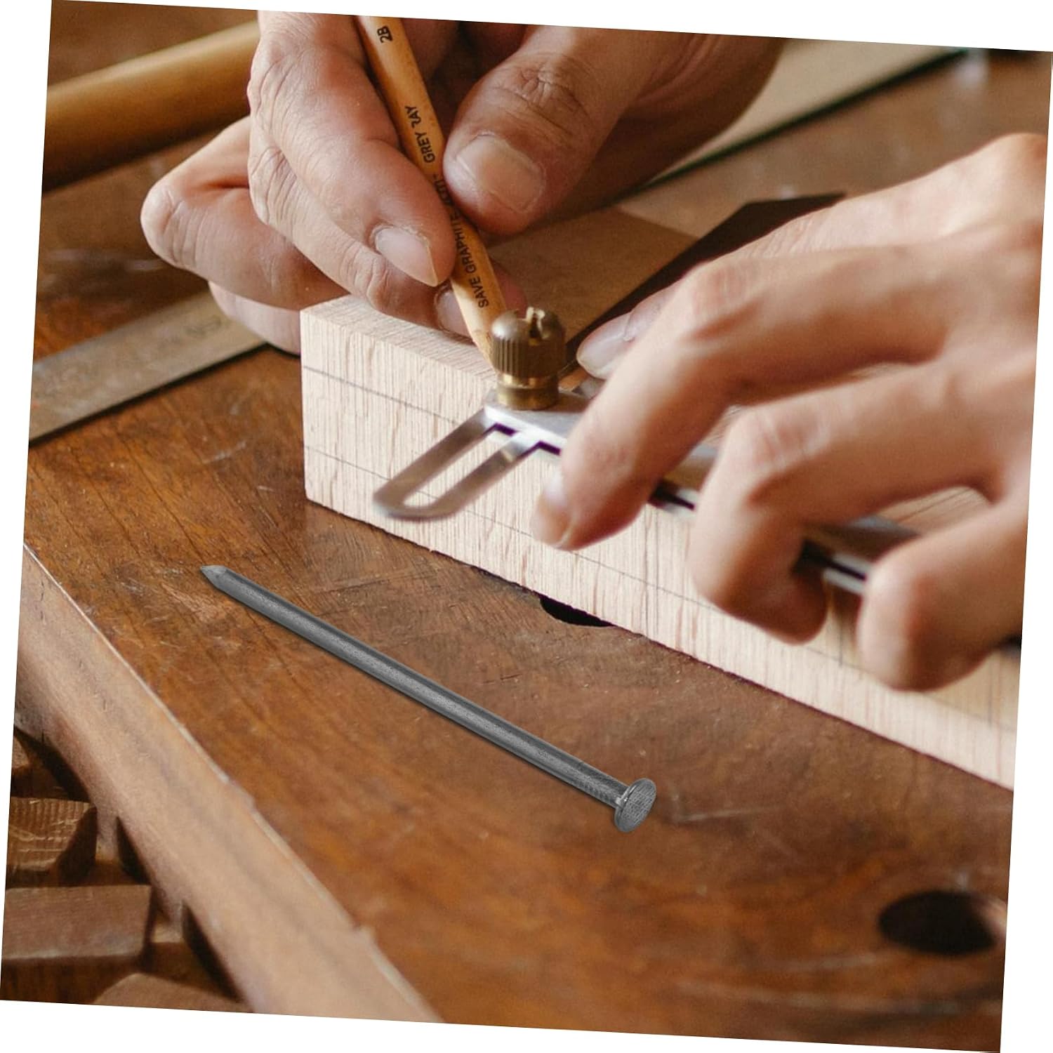 Holibanna 500g Finishing Nails for Wood and Brick Household Wall Nails for Woodworking Picture Hanging and Repairs Approx
