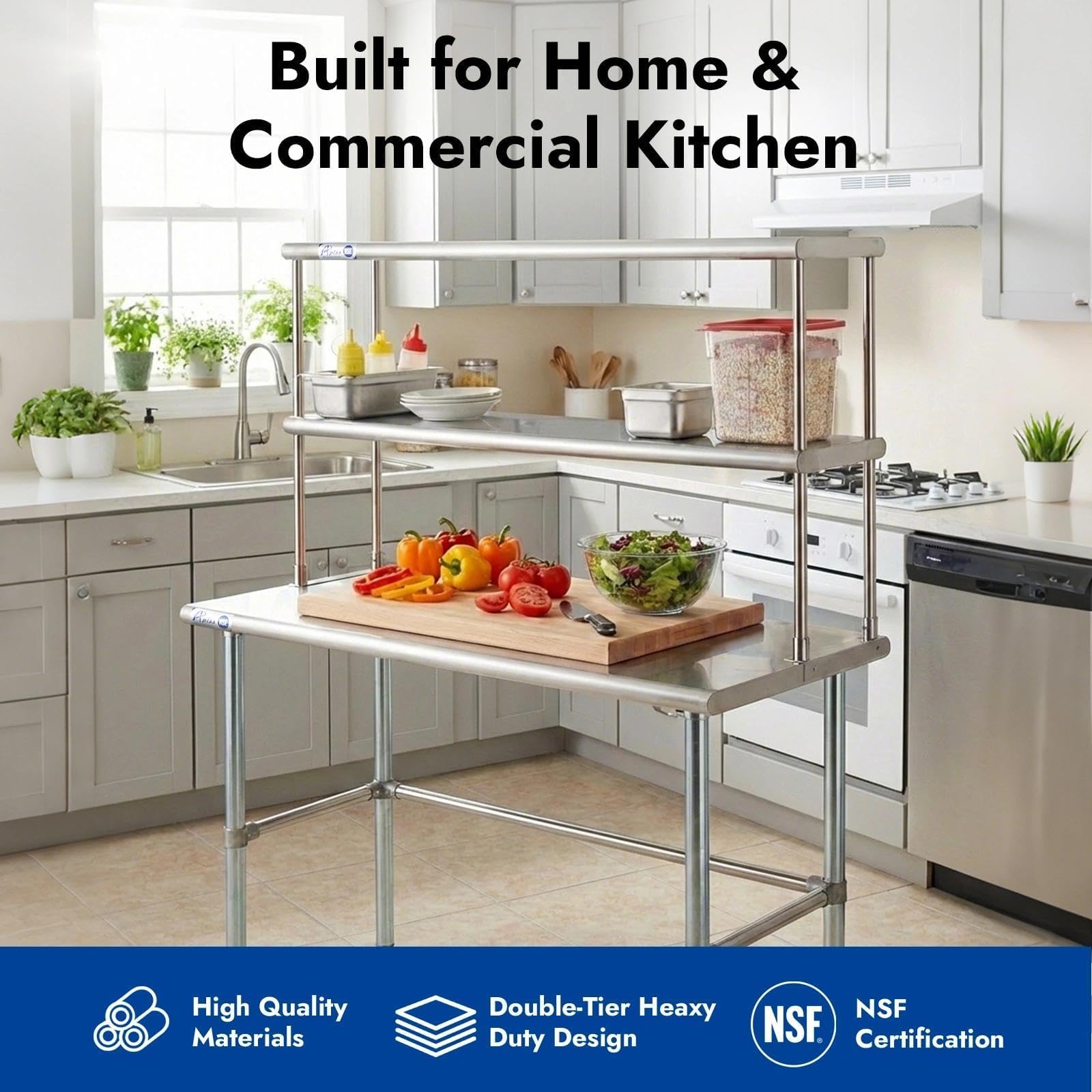 APLSS Stainless Steel Overshelf - 2 Tier -5