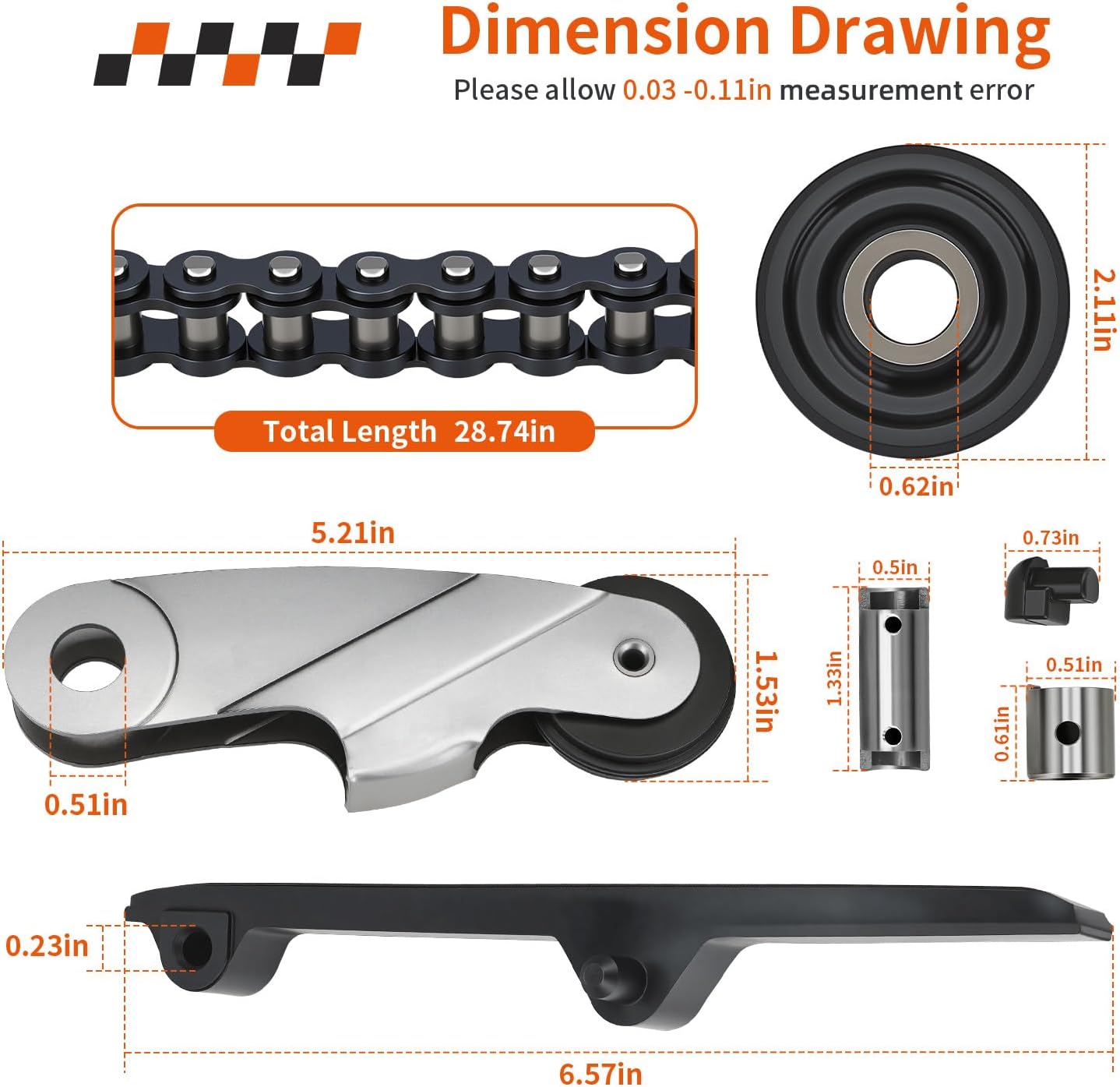 Cam Timing Chain Tensioner Kit For Honda Automatic Super Sport 750 CB750A/F/K 1969-1978 14611-300-000