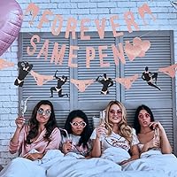 Vista 3 de WOJOGO Decoración de despedida de soltera de oro rosa para despedidas de soltera con espirales colgantes para despedidas de soltero, suministros