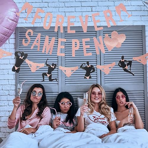 Miniatura 3 de WOJOGO Decoración de despedida de soltera de oro rosa para despedidas de soltera con espirales colgantes para despedidas de soltero, suministros