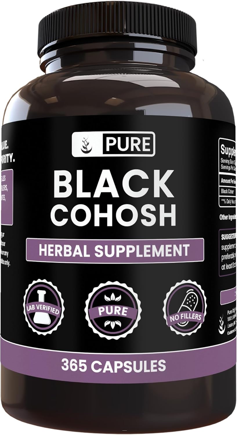 Pure Original Ingredients Black Cohosh (365 Capsules) No Magnesium Or Rice Fillers, Always Pure, Lab Verified