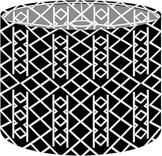 LampShade 1Pack Abstract geometric seamless Black white style triangle Lamp shades for Table Lamps, Floor Lamps, Diy Pendant Light HD Printing Replacement LampShades House Decor