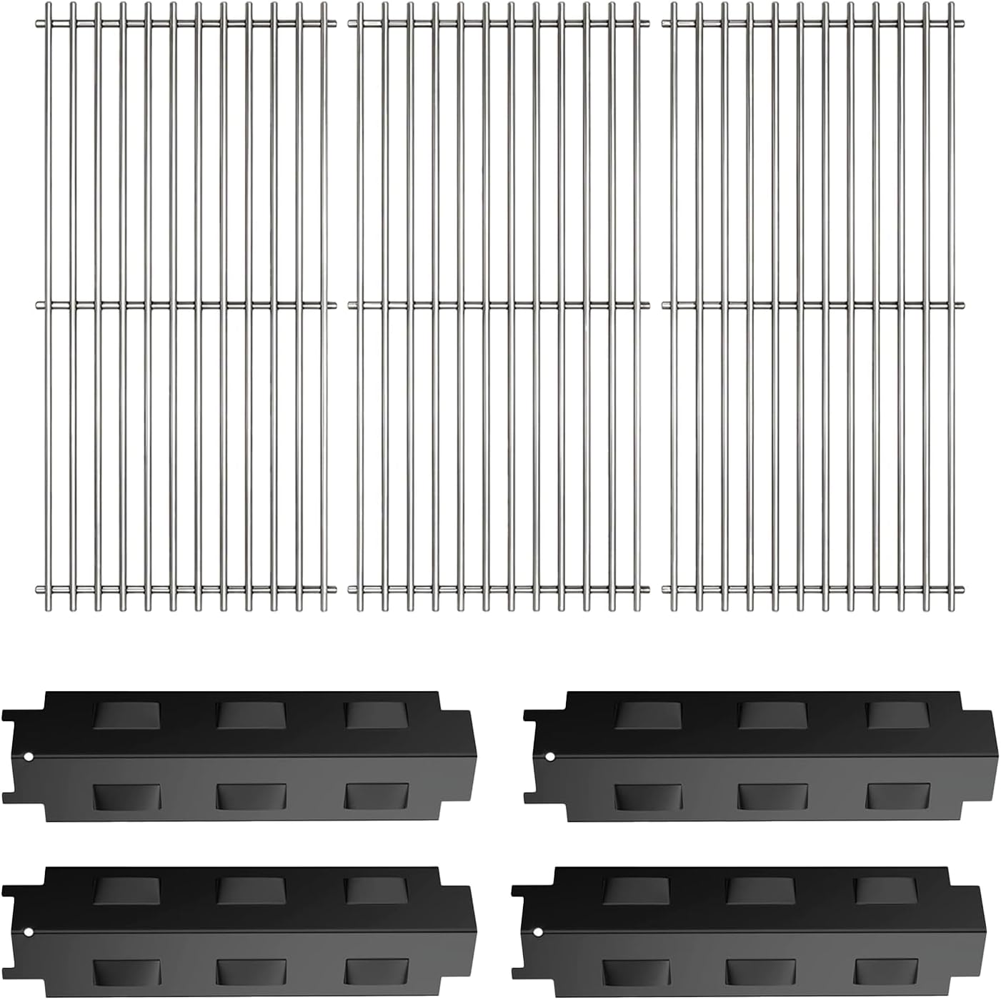 LS'BABQ Grill Replacement Parts for Charbroil 463436213, 463436214, 463440109, 463441312, 461442114, Master Chef 85-3100-2, 85-3101-0, Thermos 461442114, Cooking Grate and Heat Plate Tent Repair Kit