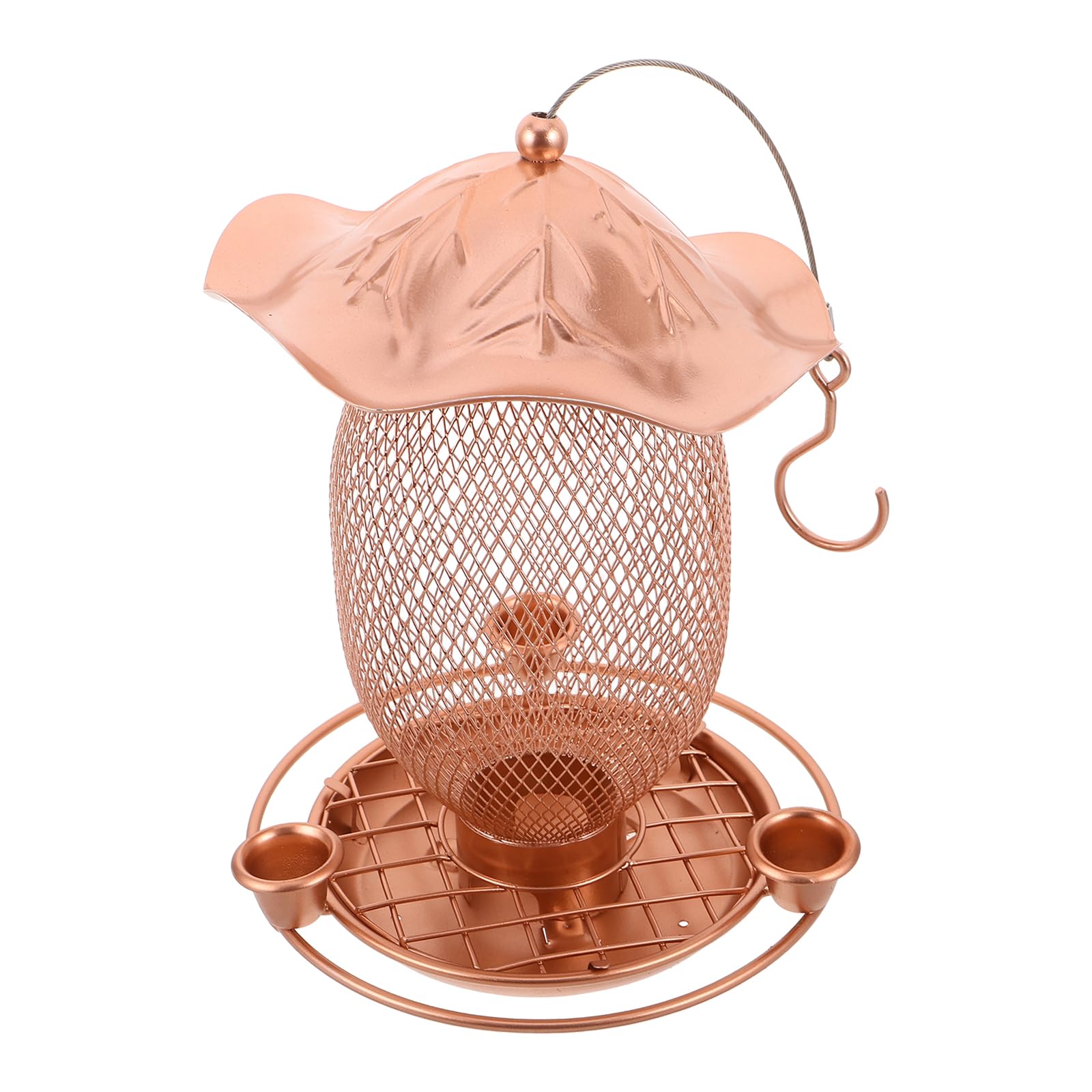 VICASKY Mangiatoia per Colibrì Sospesa da Esterno con Fori di Drenaggio e Gancio, Distributore di Acqua e Cibo per Uccelli Selvatici, Facile da Pulire e Resistente per Giardino, Balcone