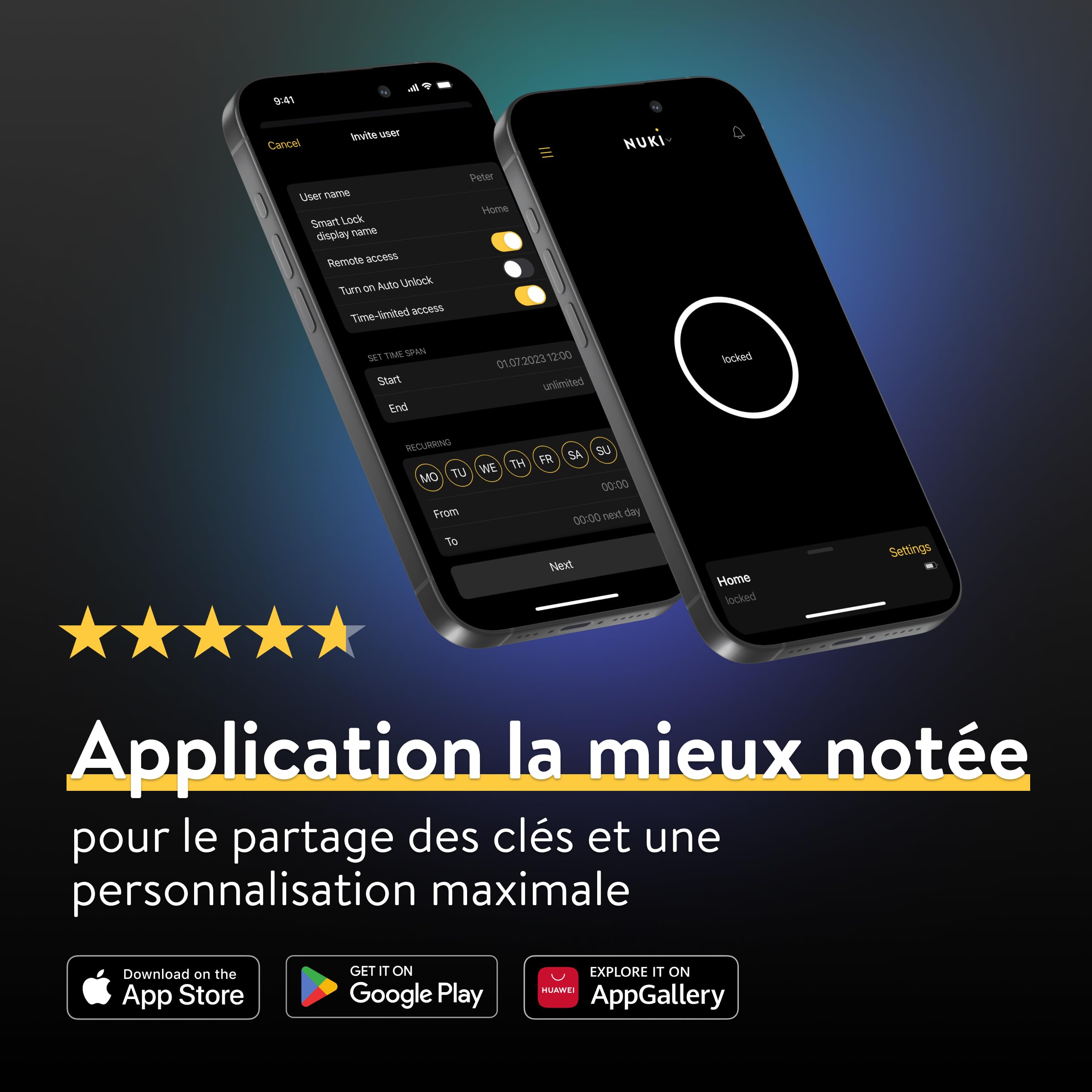 Nuki Smart Lock Go (2025) avec Bluetooth & Matter, serrure connectée transformant votre smartphone en clé, installation facile sans changer de cylindre – Smart Lock avec Keypad