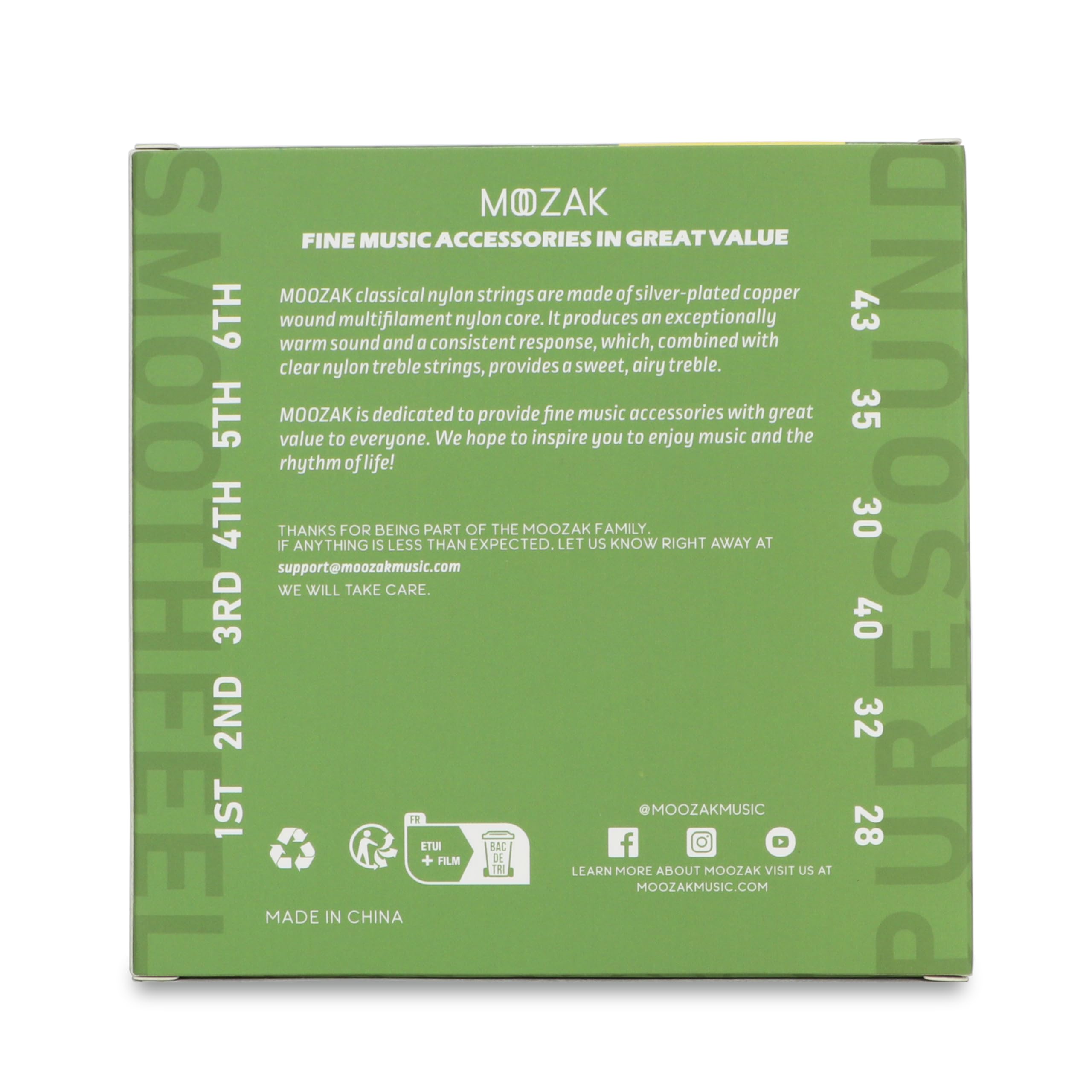 MOOZAK Classical Guitar Strings & Nylon Guitar Strings for Classical Flamenco Music, Ideal for Beginners & Pros - Image 2