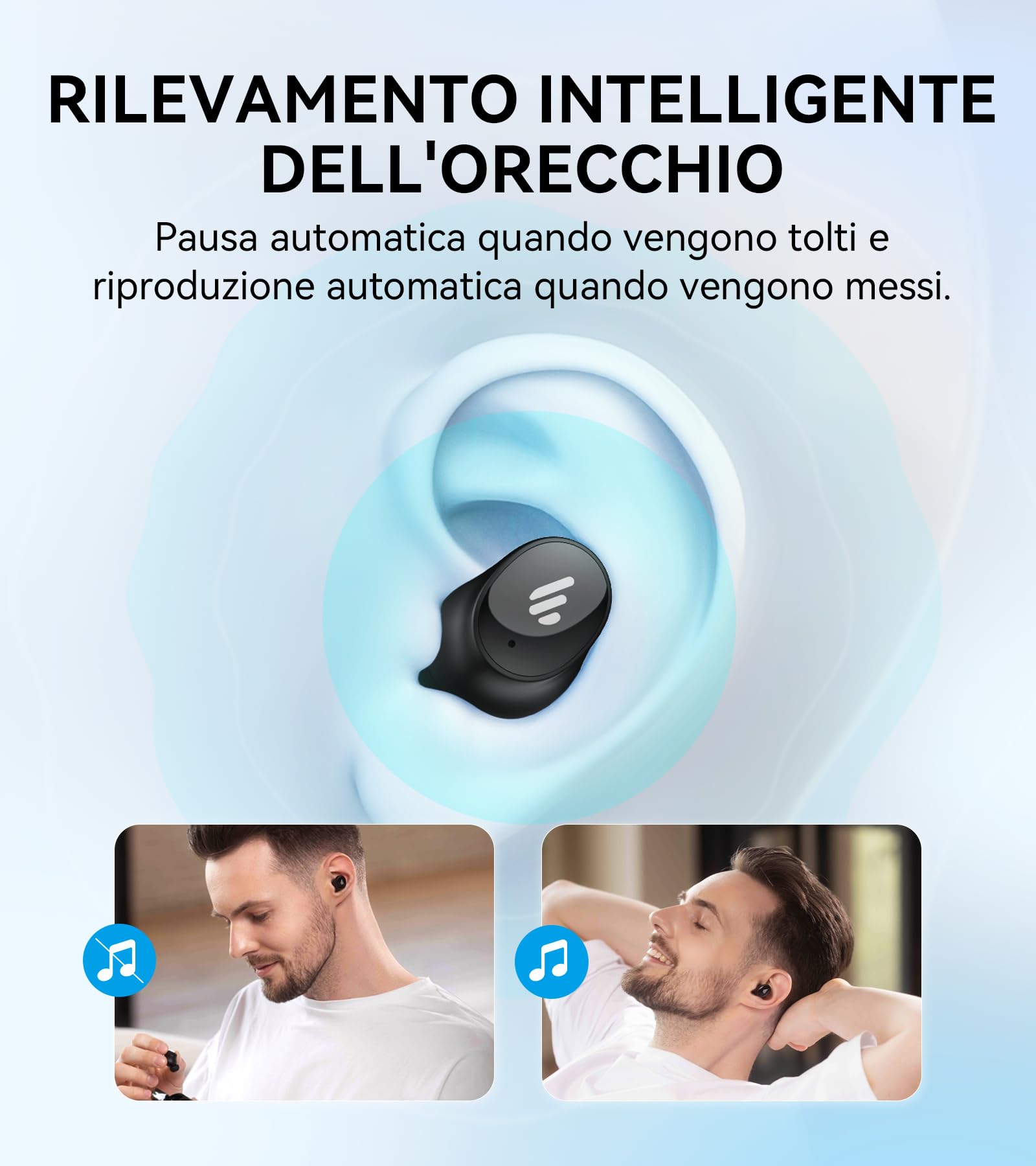 Edifier TWS1 Pro 2 Cuffie True Wireless, Cancellazione Attiva del Rumore -42dB, Chiamate Dall'AI con 4 Microfoni, Rilevazione Auricolare, Ricarica Veloce, Modalità Game, Bluetooth 5.3 - Nero