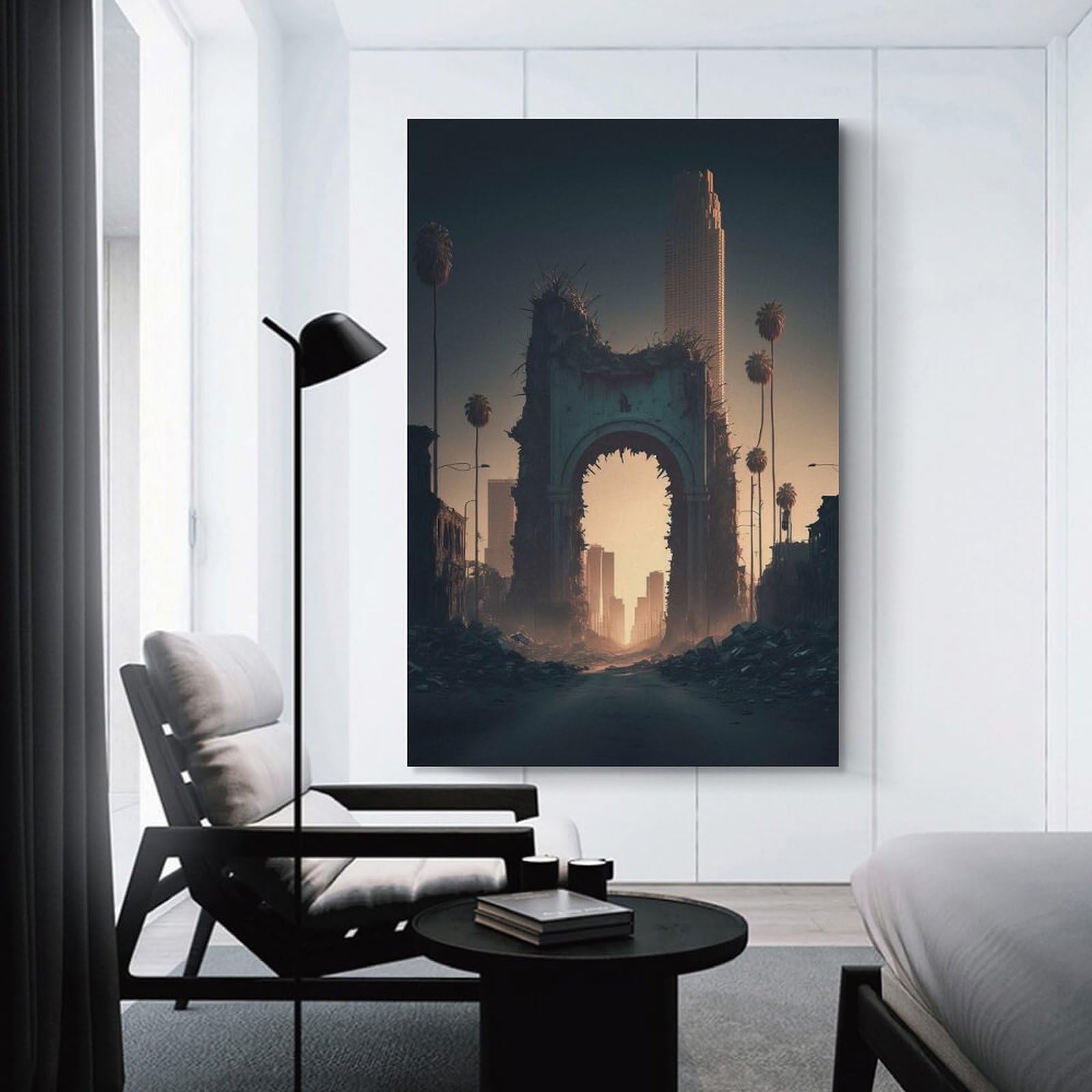Junmoney Los Angeles Room Decor Wall Art, 20x30inch(50x75cm), for Home, Office, Studio Or Guest Room, Canvas Wall Art That Fits Changing Layouts