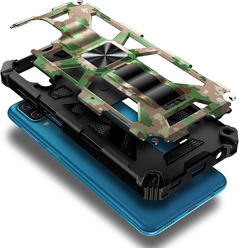 Miniatura 3 de NZND Funda diseñada para Samsung Galaxy A12 con protector de pantalla de vidrio templado (cobertura completa), protección de cuerpo completo a