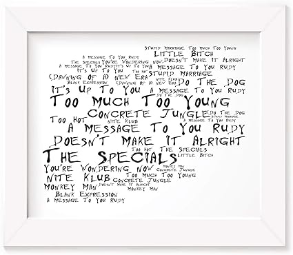 The Specials Poster Print Debut Album Lyrics Gift Signed Art Amazon Co Uk Home Kitchen