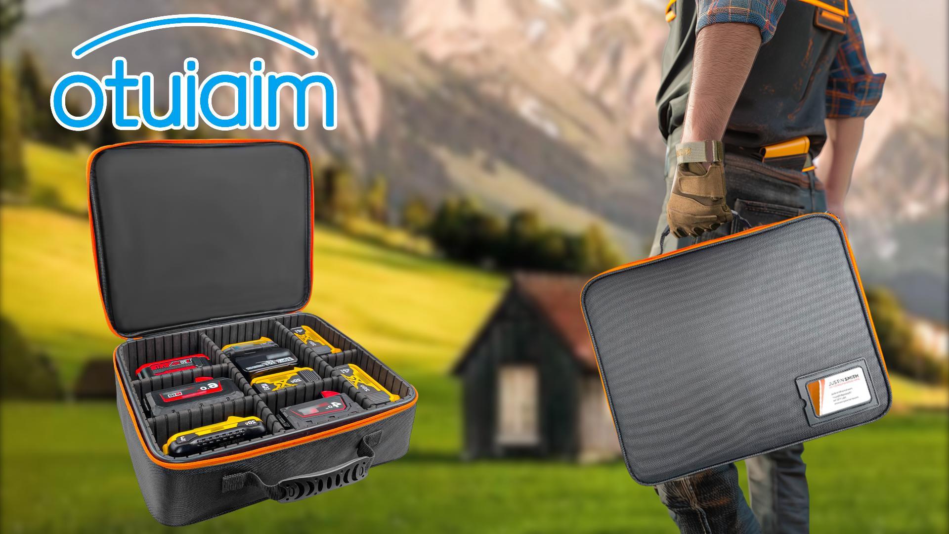 Borsa Per Utensili 38.5x32x10 Cm - Custodia Rigida Per Batterie E Attrezzi - Foto 9