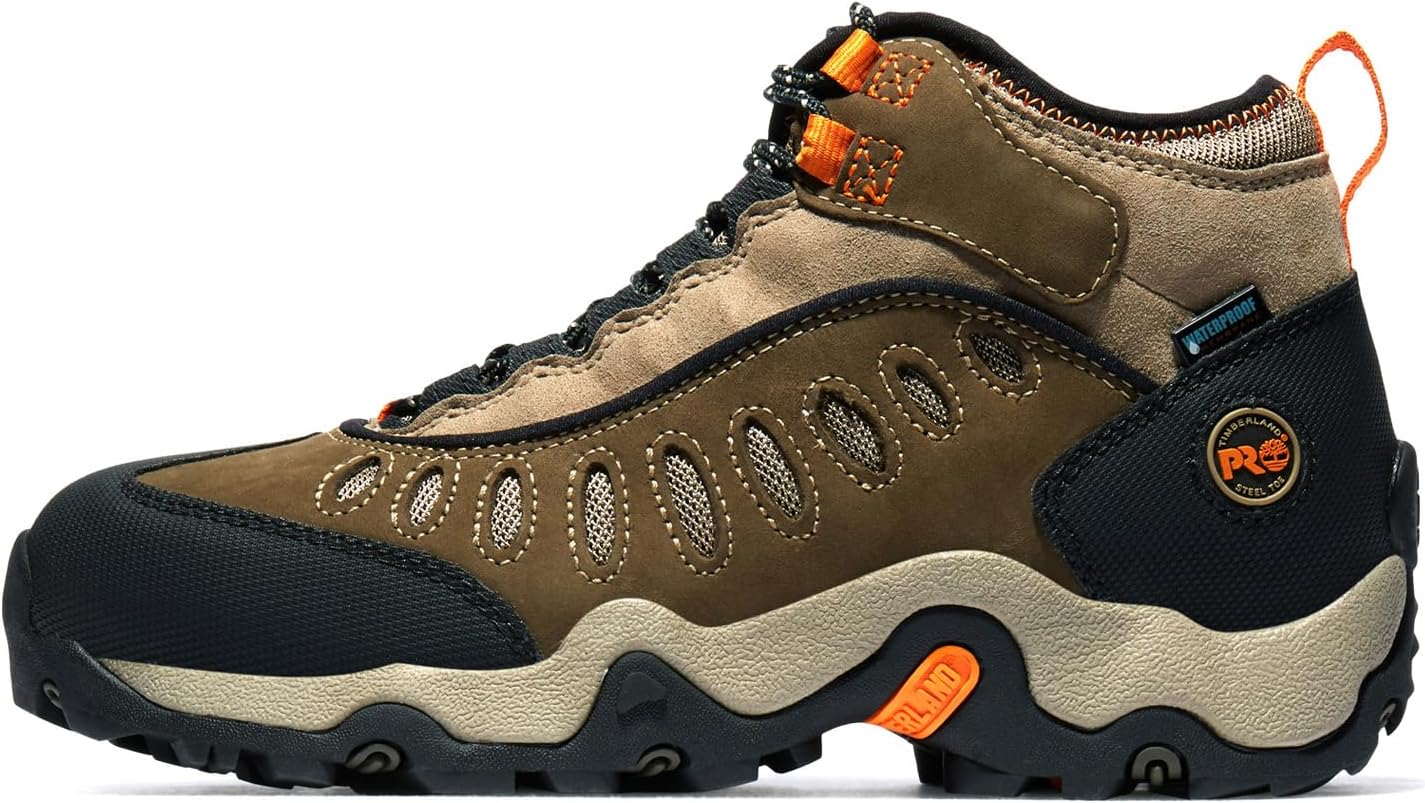 Timberland PRO Men's Mudslinger Steel Safety Toe Waterproof Industrial Hiker Work Boot - Image 4