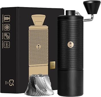 TIMEMORE Chestnut C5 ESP Timemore Hand Ground Coffee Mill, All Metal, External Adjustable Function, Hand Crank Type, Power Saving, C5 ESP-Black