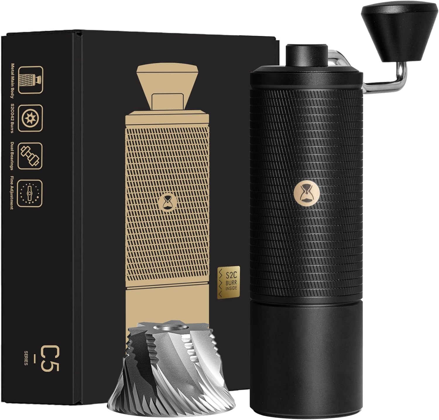 Amazon | タイムモア TIMEMORE 栗子 C5 手挽きコーヒーミル 手動式 全